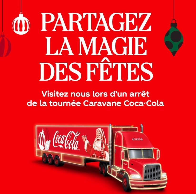 Image publicitaire de la caravane Coca-Cola